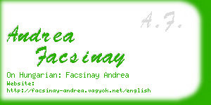 andrea facsinay business card